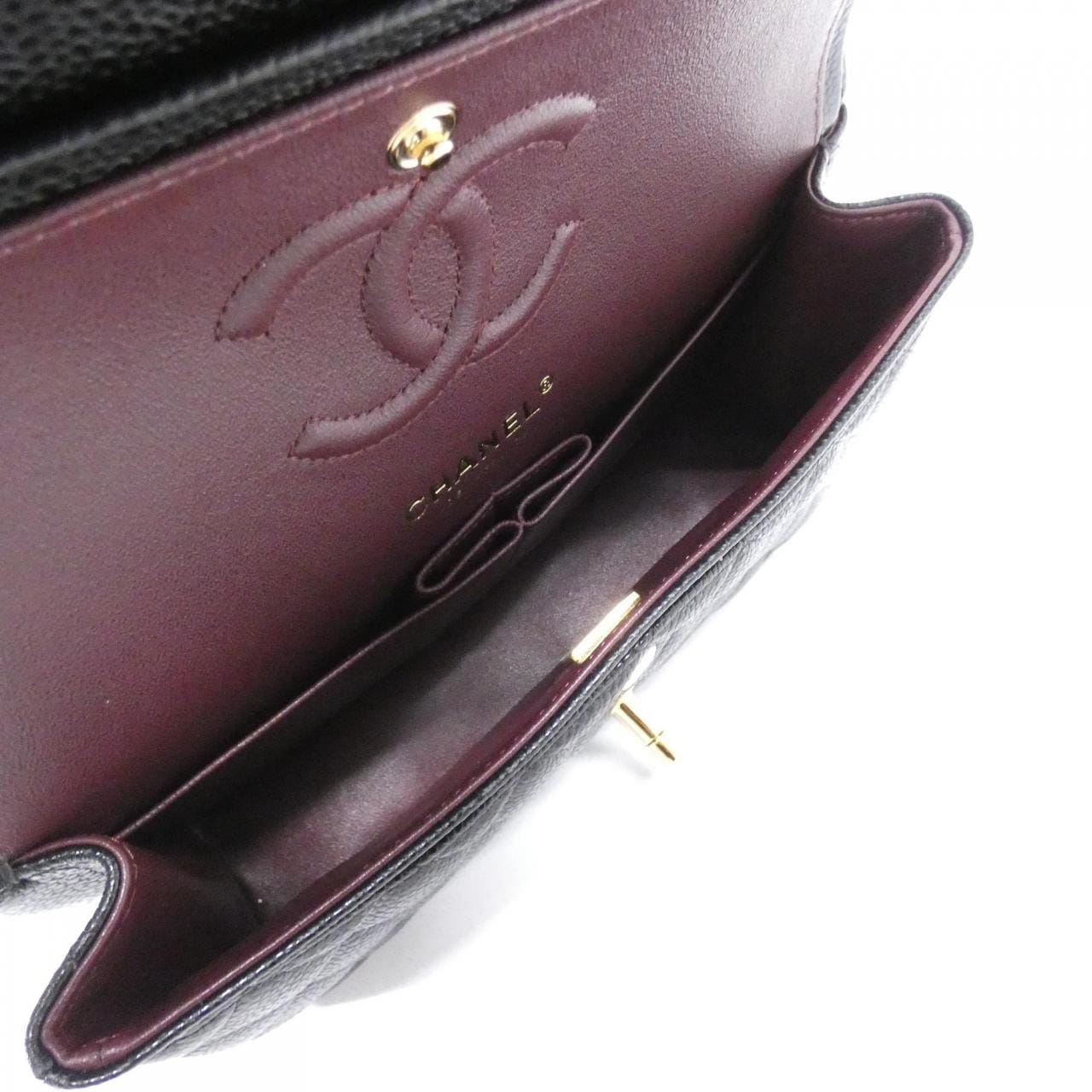 CHANEL Matelasse 1113 Shoulder Grained Calfskin Black Grained Calfskin - Thumbnail 5