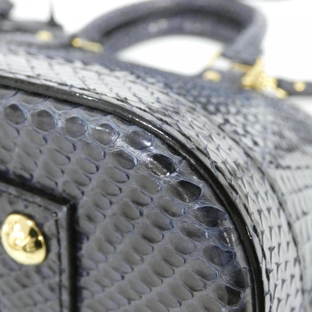 LOUIS VUITTON Alma N90378 Bag Leather 藍色 皮革 中古品A - 縮圖 2