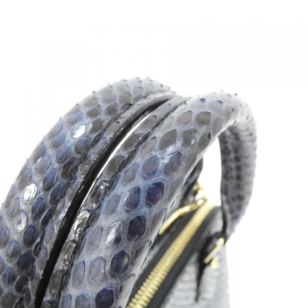 LOUIS VUITTON Alma N90378 Bag Leather 藍色 皮革 中古品A - 縮圖 4