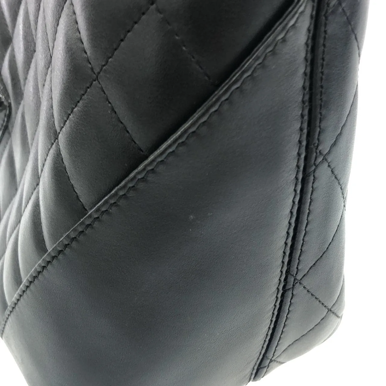 CHANEL Cambon 25167 Handbag Patent Leather Black Patent Leather Rank B - Thumbnail 4