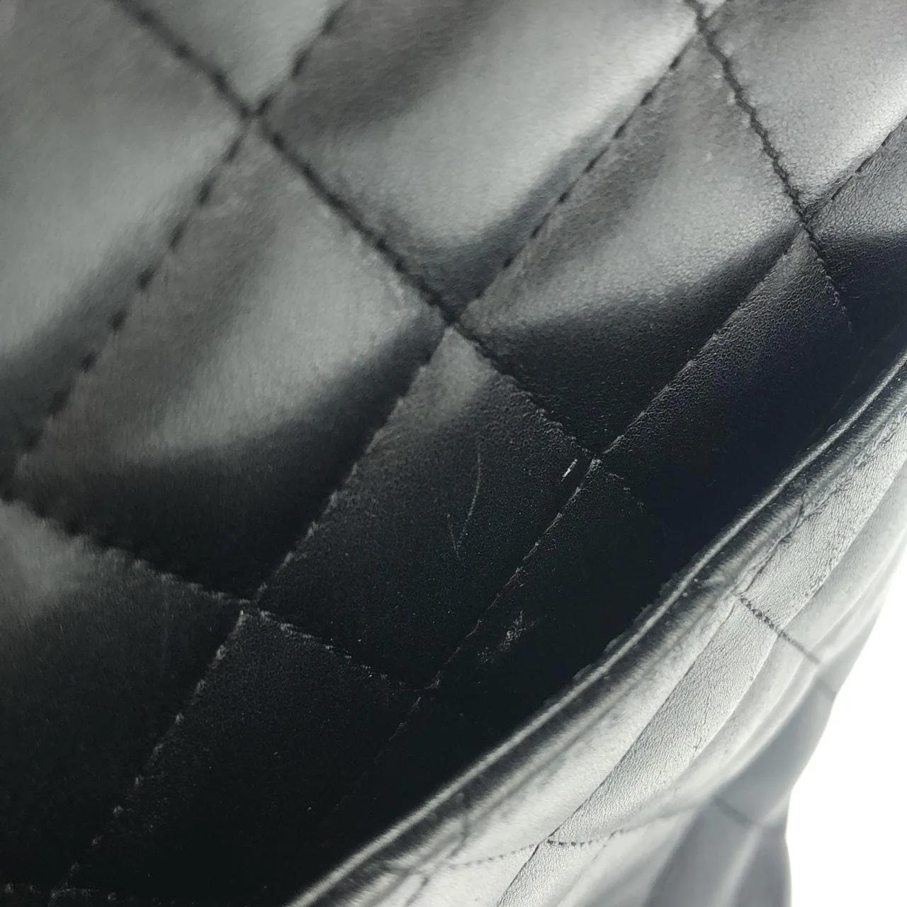 CHANEL Cambon 25167 Handbag Patent Leather Black Patent Leather Rank B - Thumbnail 6