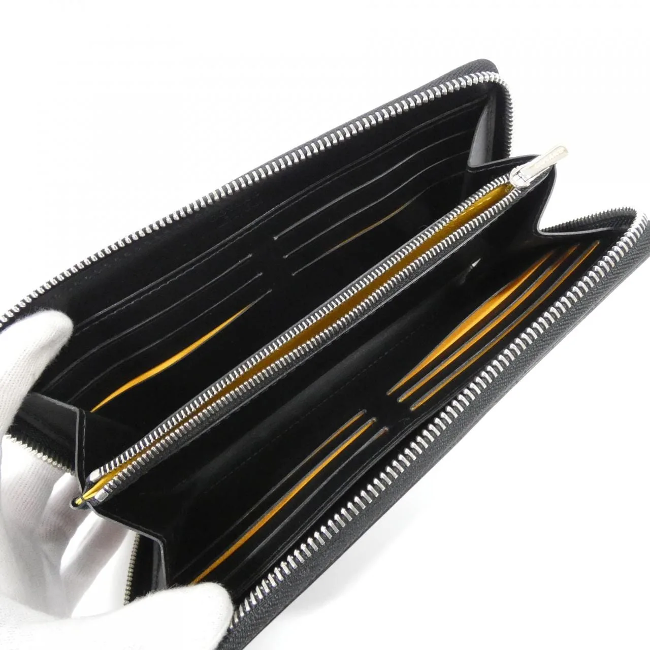 GOYARD APM ZIP GM Wallet Canvas Black Canvas Rank A - Thumbnail 6