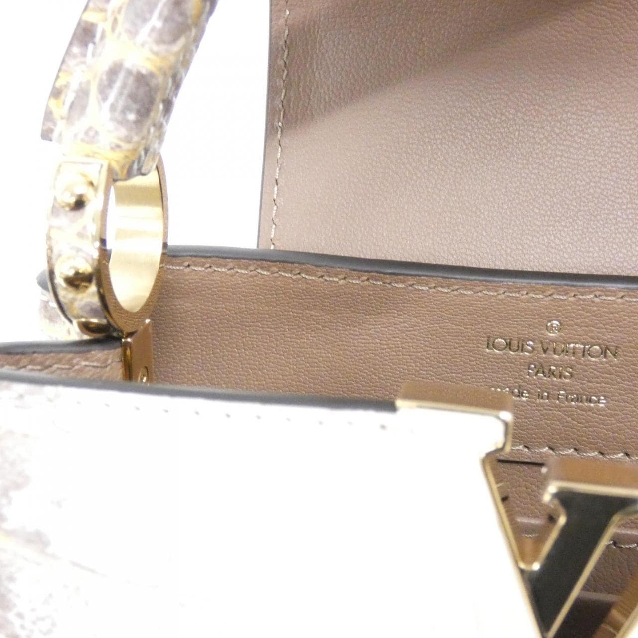 LOUIS VUITTON Capucines N98156 Bag Leather Black Leather Rank A - Thumbnail 6