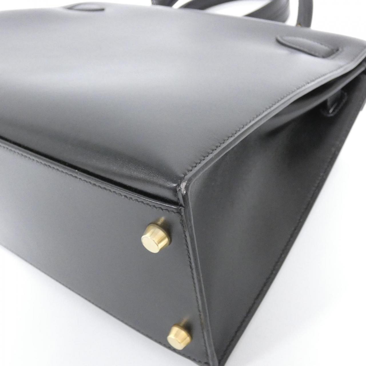 HERMES HERMÈS Kelly 001858CC Bag Box Calf Black Box Calf Leather - Thumbnail 3