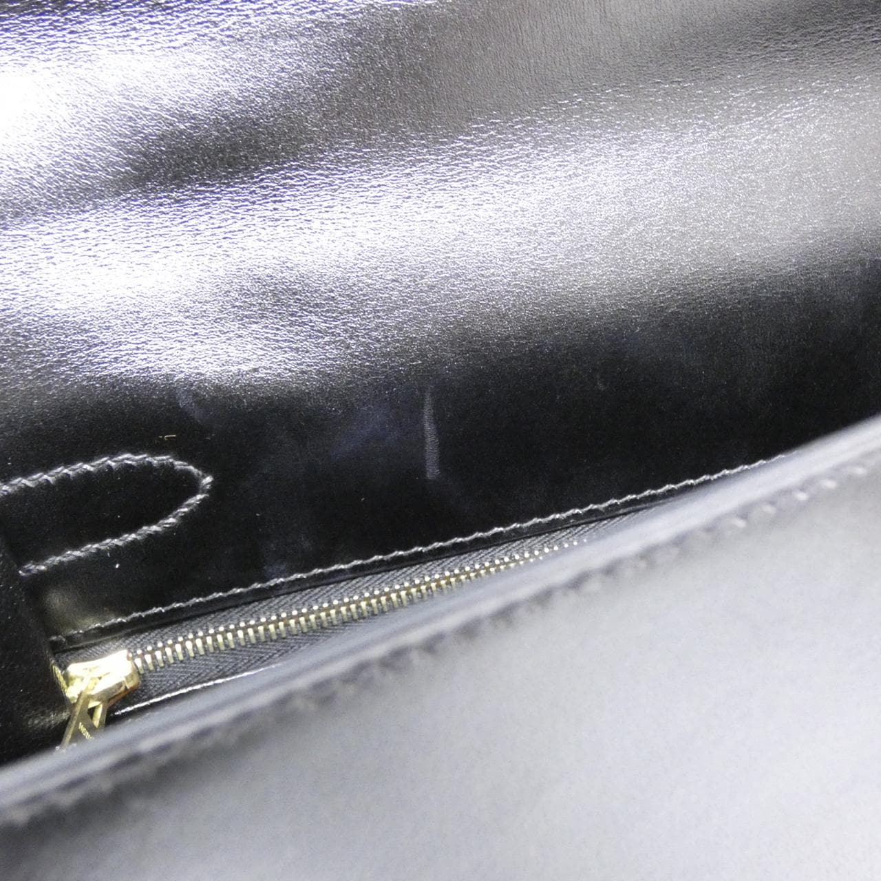 HERMES HERMÈS Kelly 001858CC Bag Box Calf Black Box Calf Leather - Thumbnail 10