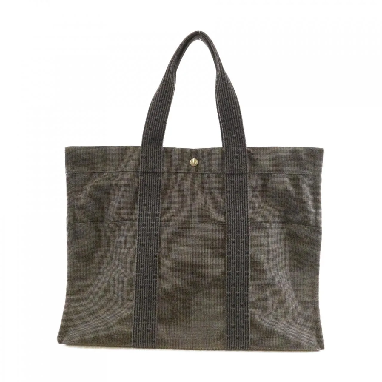 HERMES 100941M Handbag Canvas Black