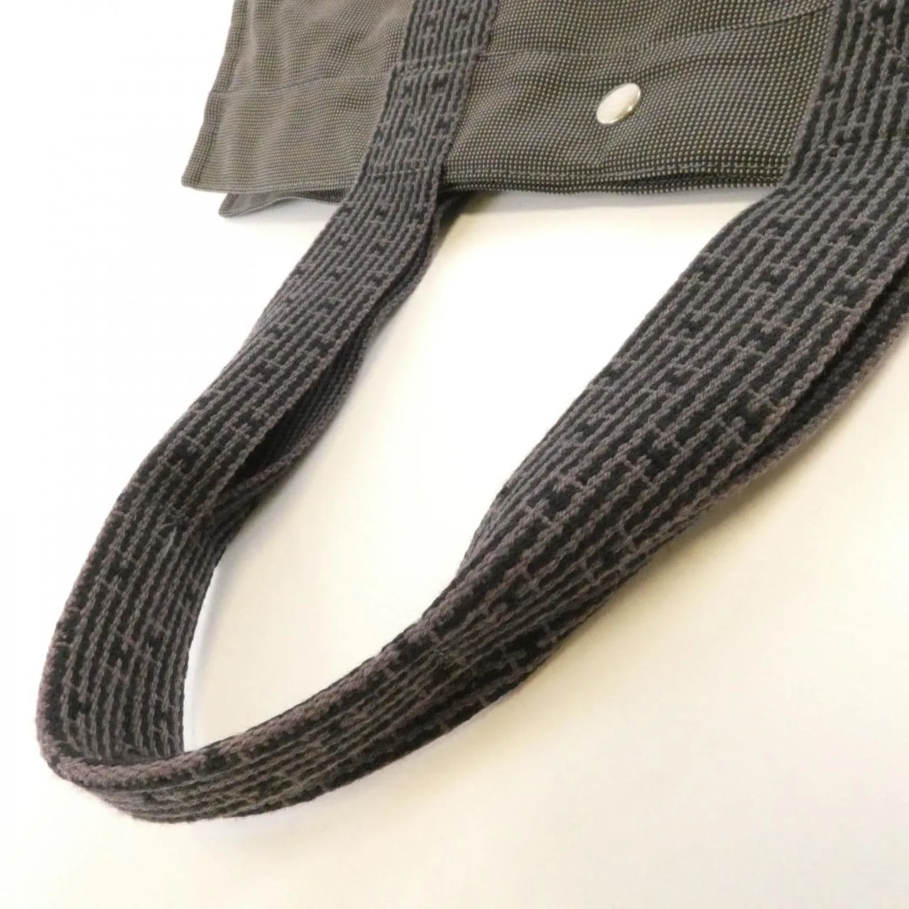 HERMES 100941M Handbag Canvas Black Canvas Rank B - Thumbnail 8