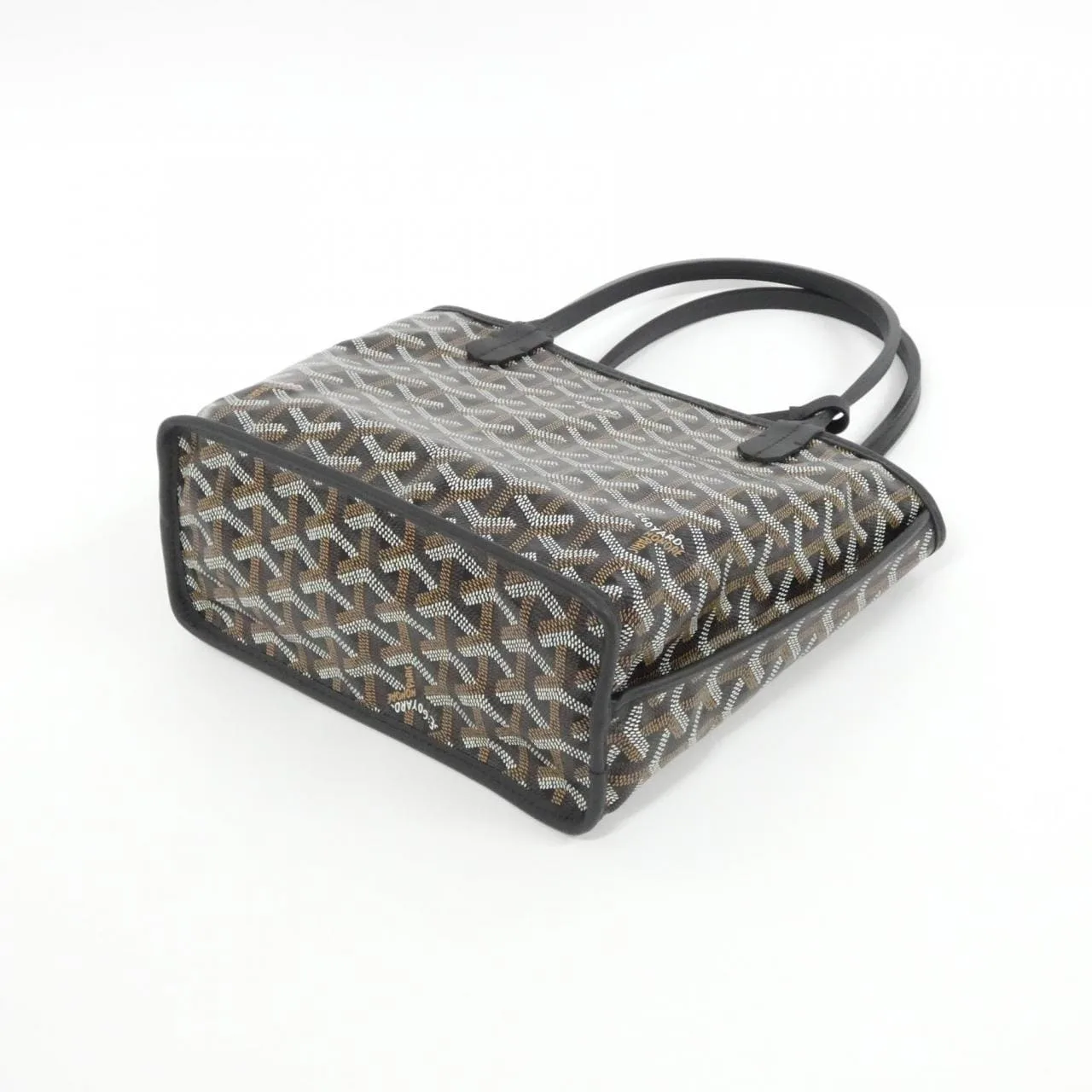GOYARD Anjou Handbag Canvas 黑色 帆布 未使用品 - 縮圖 2
