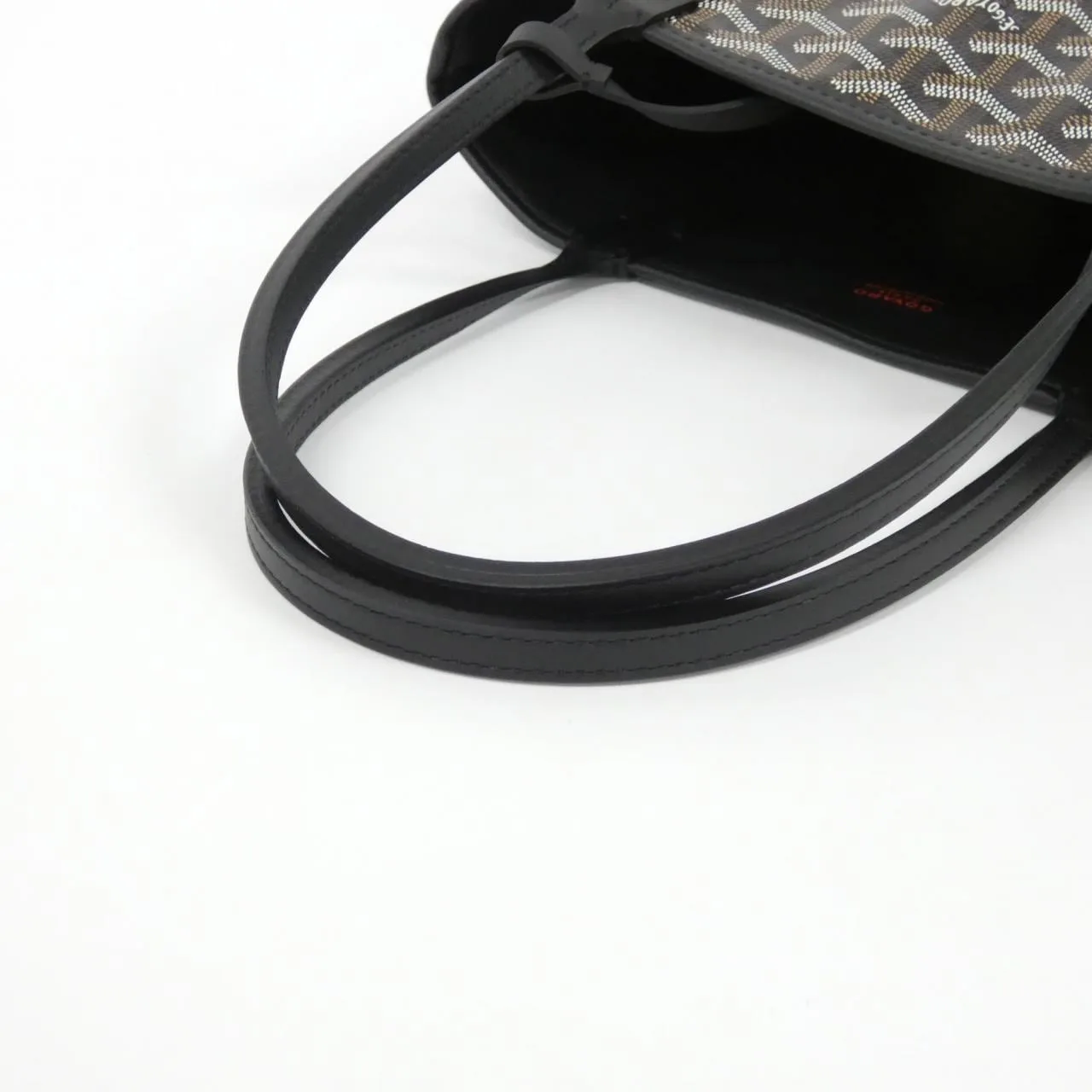 GOYARD Anjou Handbag Canvas 黑色 帆布 未使用品 - 縮圖 3