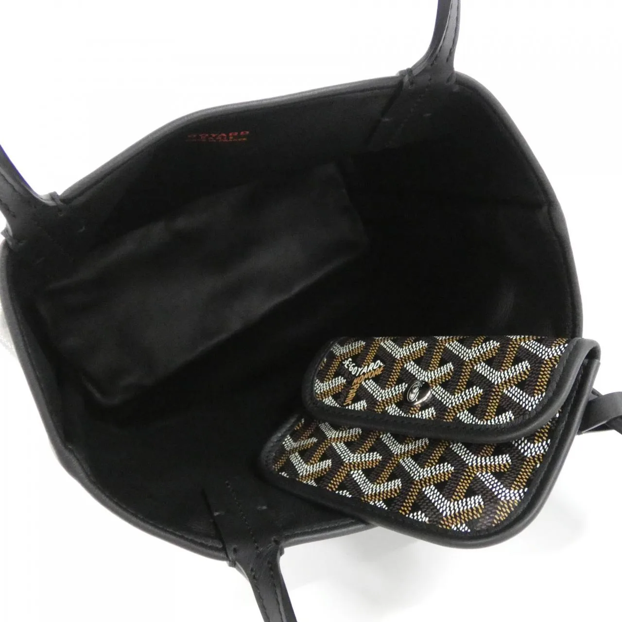 GOYARD Anjou Handbag Canvas 黑色 帆布 未使用品 - 縮圖 4