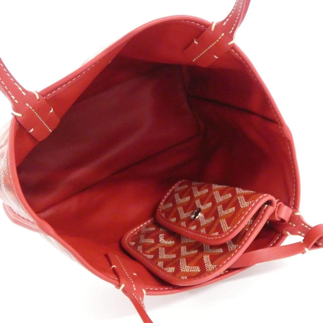 GOYARD Anjou Bag Canvas 紅色 帆布 未使用品 - 縮圖 4