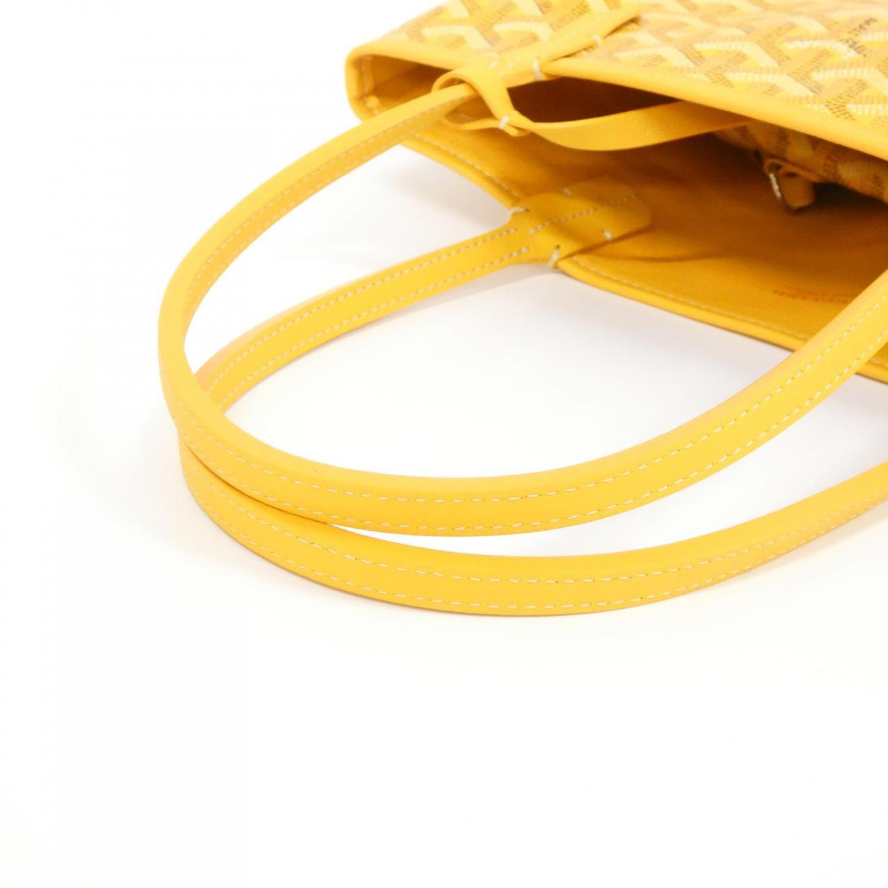 GOYARD Anjou Bag Canvas 黃色 帆布 中古品A - 縮圖 3