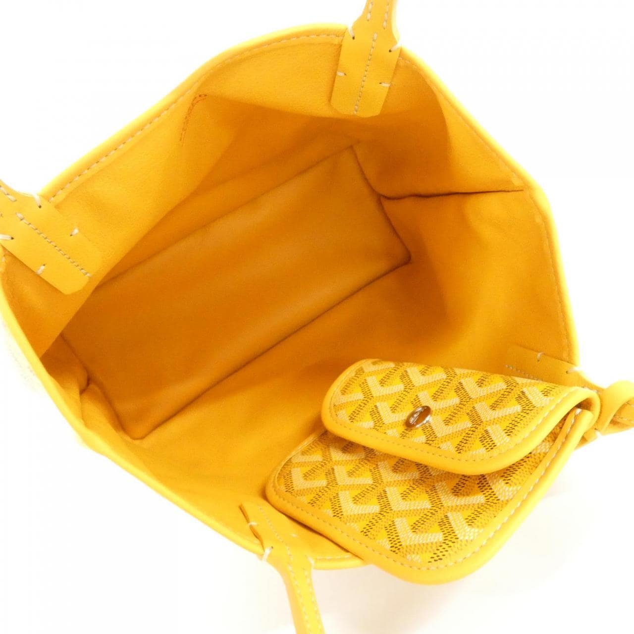 GOYARD Anjou Bag Canvas 黃色 帆布 中古品A - 縮圖 4