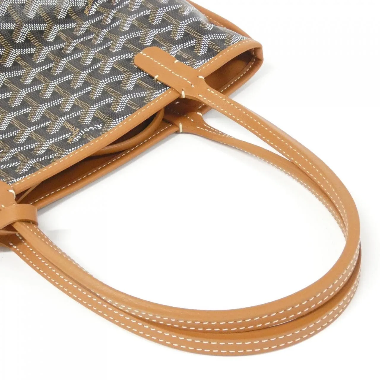 GOYARD Anjou Handbag Canvas 黑色 帆布 未使用品 - 縮圖 3