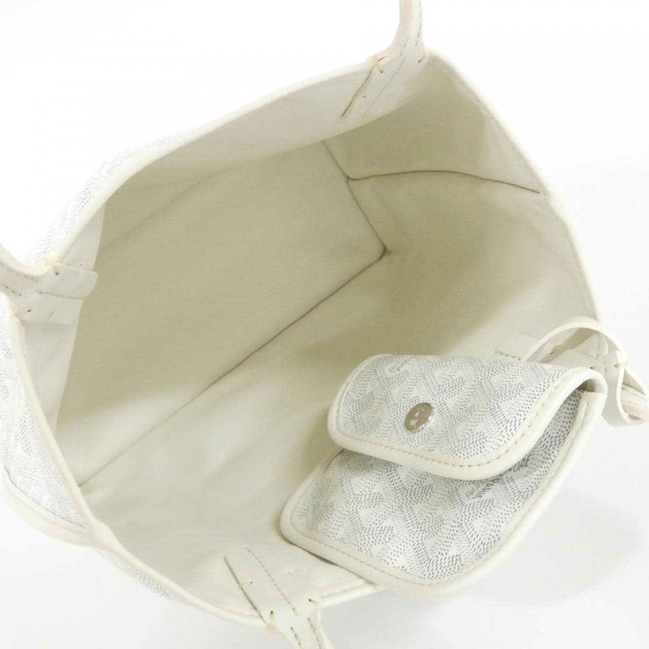 GOYARD Anjou Bag Canvas 白色 帆布 未使用品 - 縮圖 4