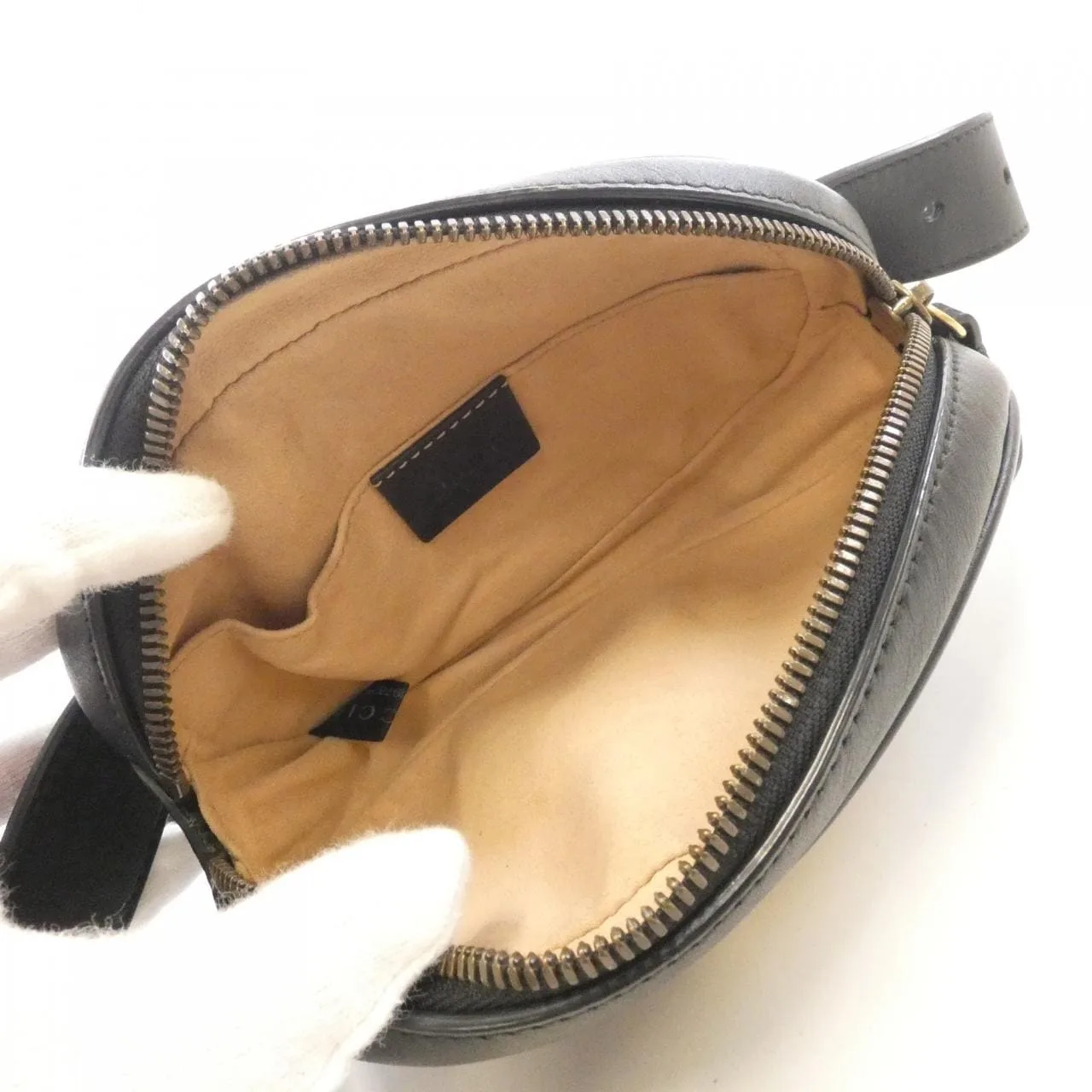 GUCCI GG Marmont 476434 DSVRT Belt Leather 黑色 皮革 中古品A - 縮圖 5