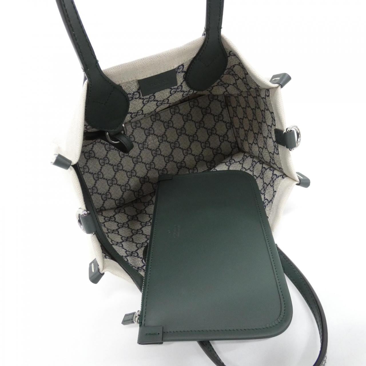 GUCCI 772144 FACUL Bag Canvas 黑色 帆布 中古品A - 縮圖 8