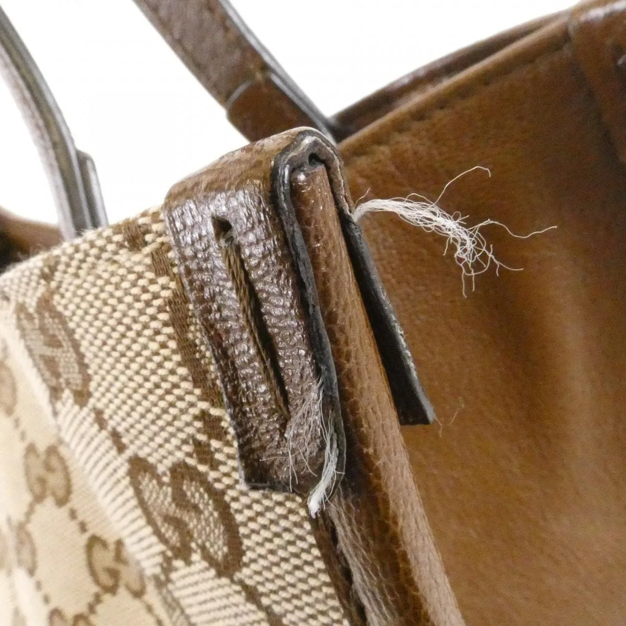 GUCCI Horsebit 1955 623694 GY5OG Handbag Canvas Black Canvas Rank B - Thumbnail 5