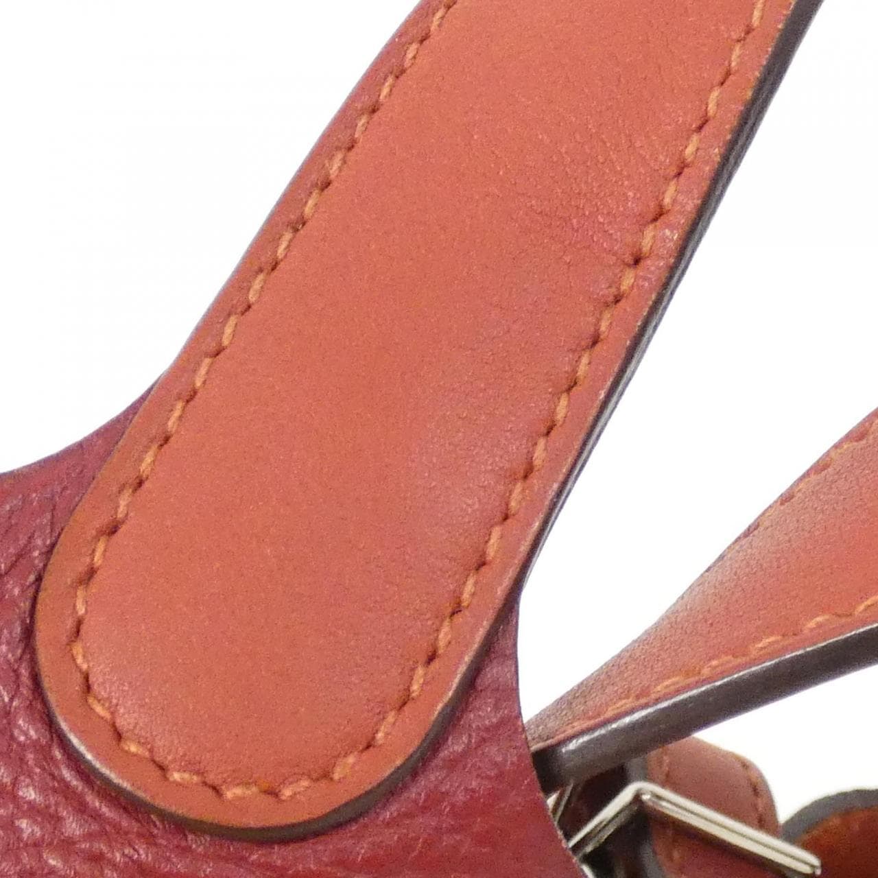 HERMES HERMÈS Picotin 068680CK Bag Clemence Rouge Clemence Leather - Thumbnail 9