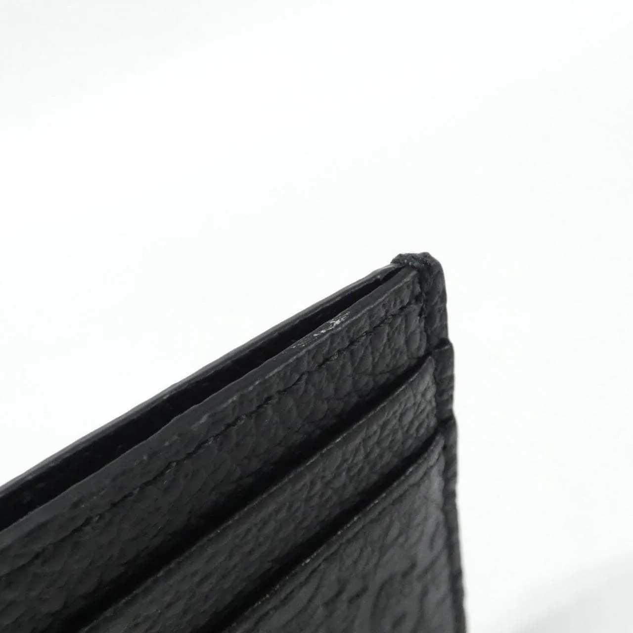 GUCCI 815883 AAEEM Card Case Leather 黑色 皮革 中古品A - 縮圖 2