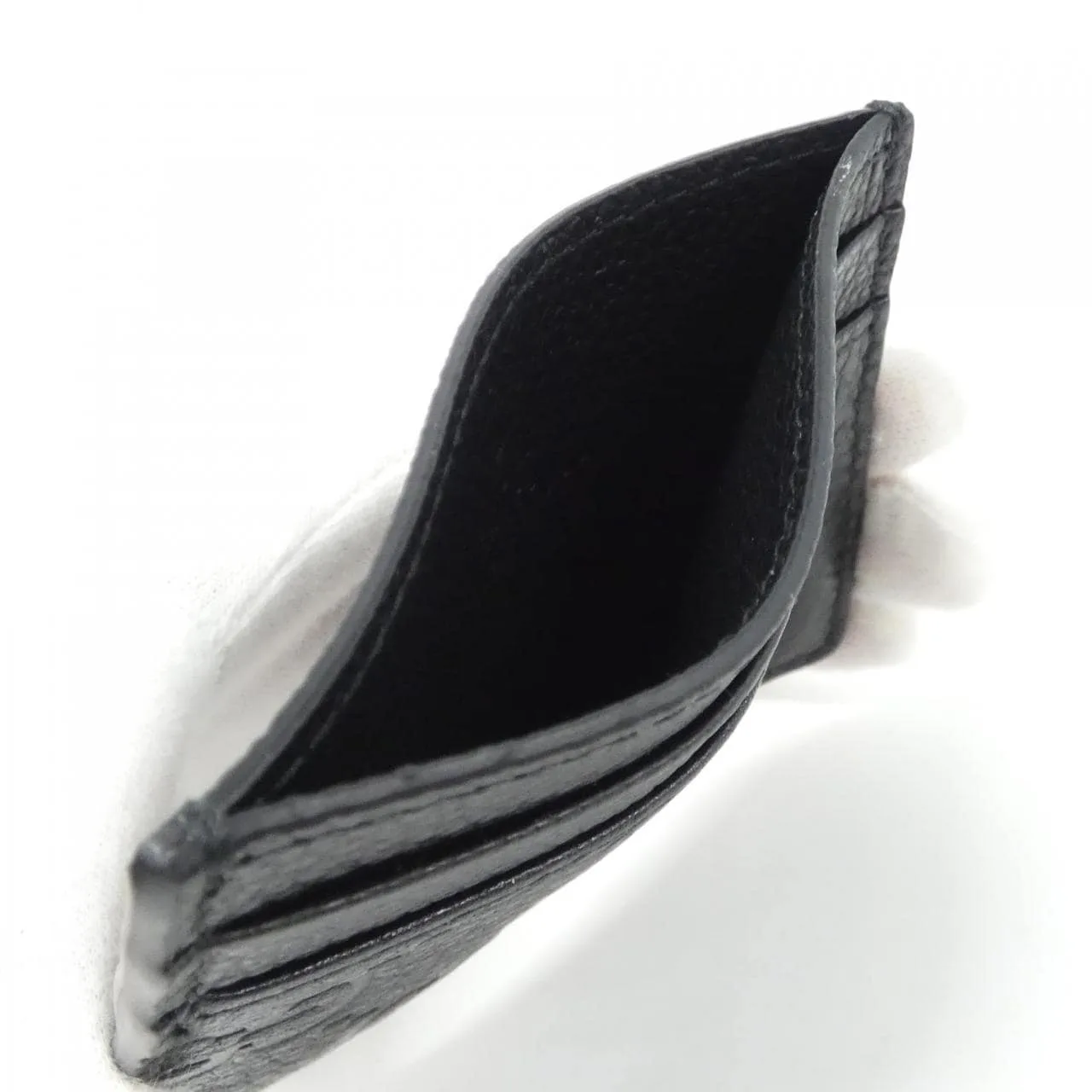 GUCCI 815883 AAEEM Card Case Leather 黑色 皮革 中古品A - 縮圖 3