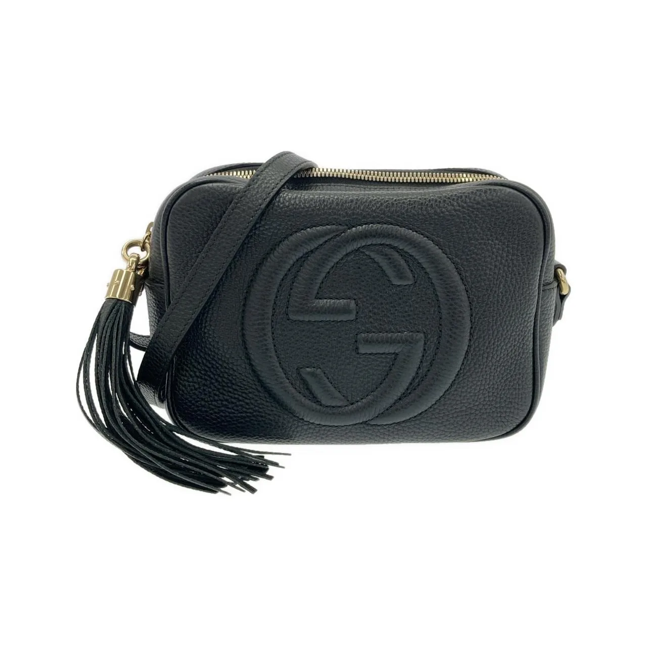 GUCCI Soho 308364 A7M0G Shoulder Leather Black