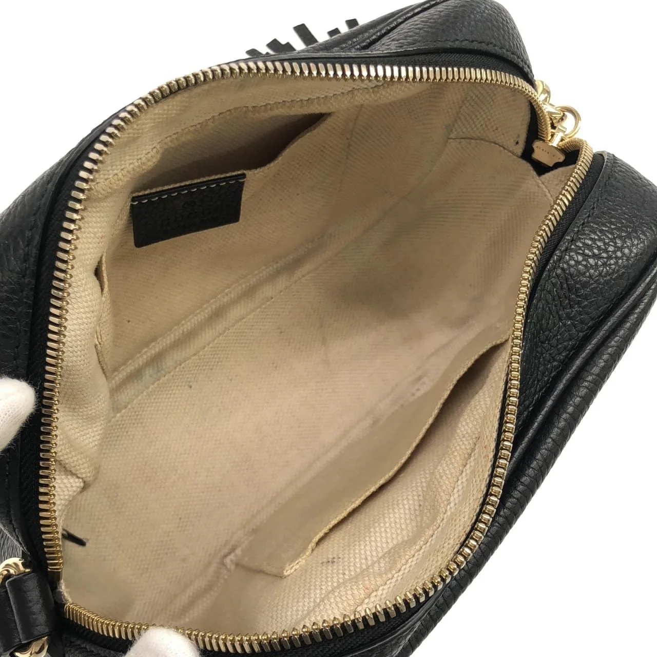 GUCCI Soho 308364 A7M0G Shoulder Leather Black Leather - Thumbnail 7