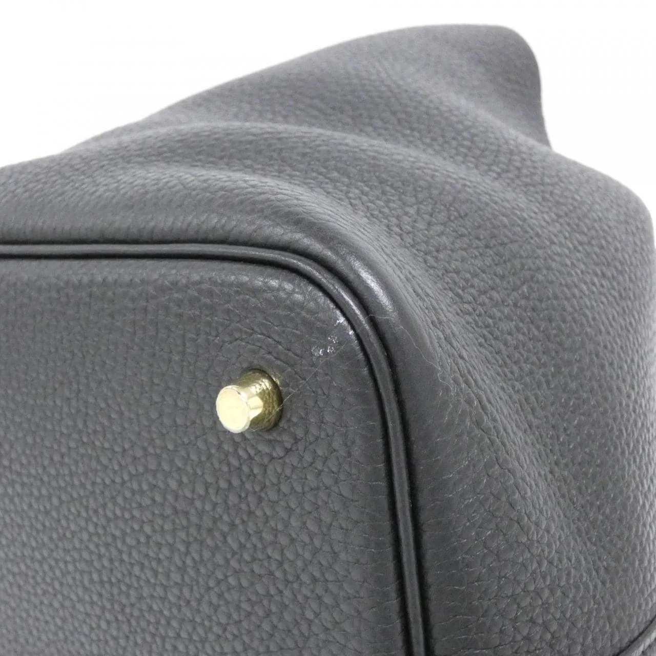 HERMES Picotin 060991CC Handbag Clemence Black Clemence Leather Rank A - Thumbnail 2