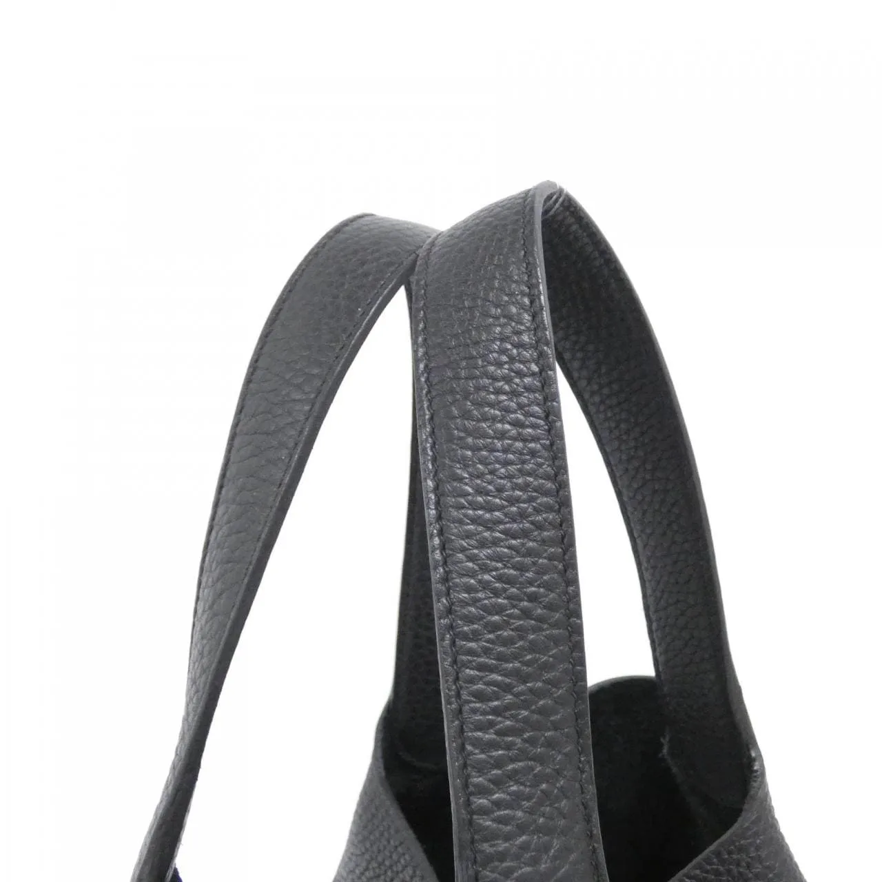 HERMES Picotin 060991CC Handbag Clemence Black Clemence Leather Rank A - Thumbnail 6
