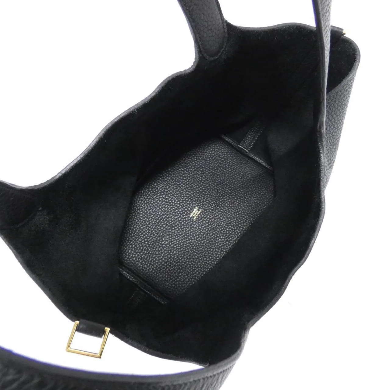 HERMES Picotin 060991CC Handbag Clemence Black Clemence Leather Rank A - Thumbnail 7
