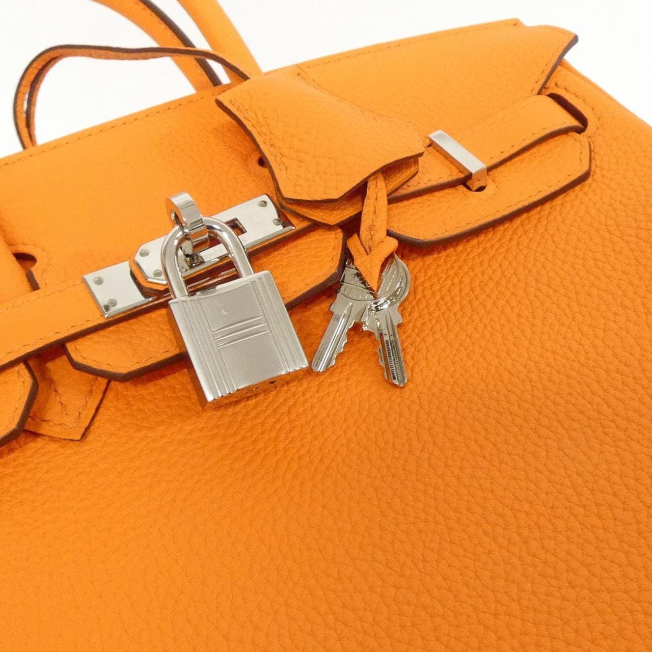 HERMES HERMÈS Birkin 041344CK Bag Togo Orange Togo Leather - Thumbnail 4