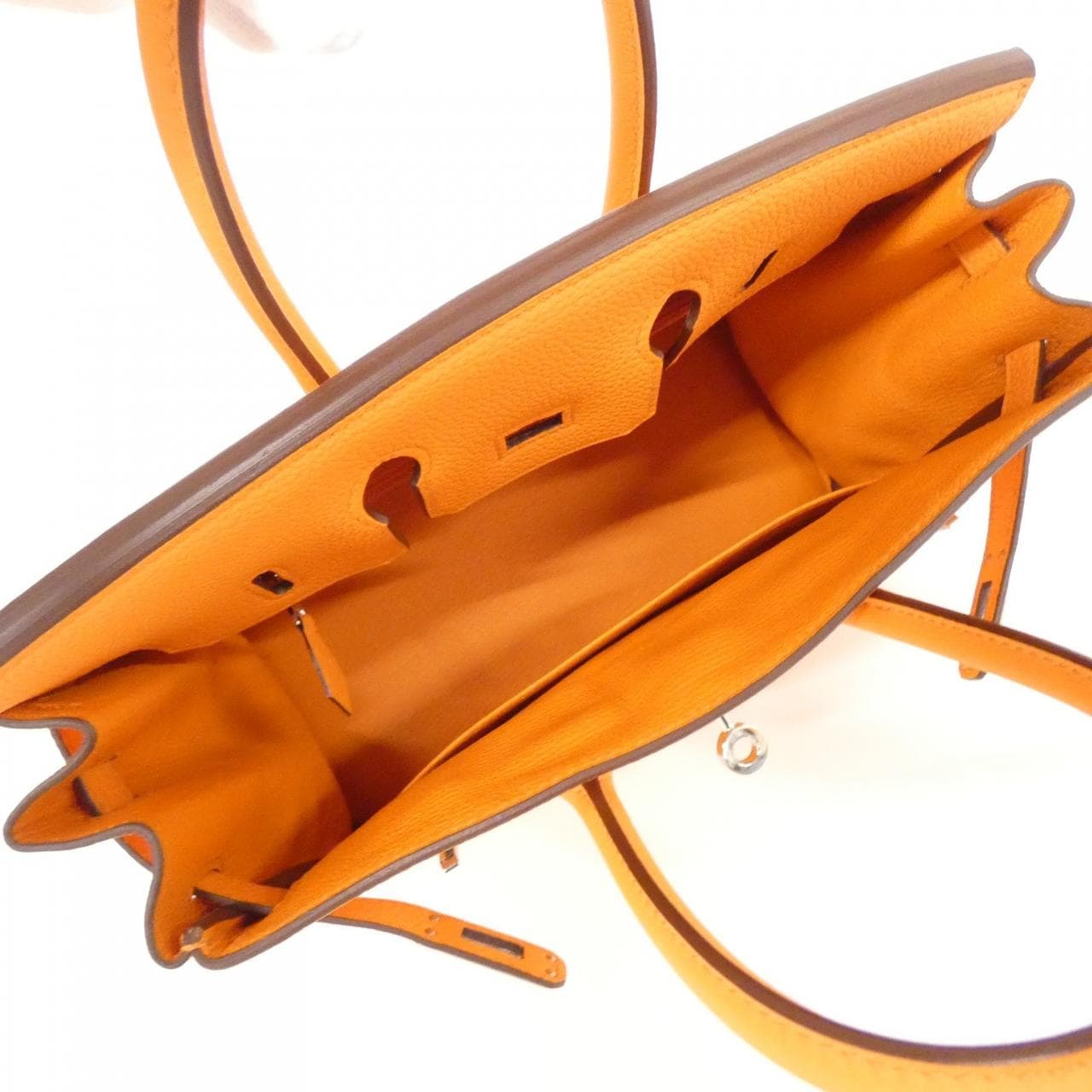 HERMES HERMÈS Birkin 041344CK Bag Togo Orange Togo Leather - Thumbnail 8