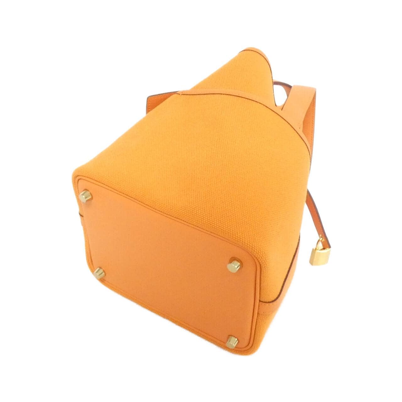 HERMES HERMÈS Picotin 083189CC Bag Swift Orange Swift Leather - Thumbnail 3