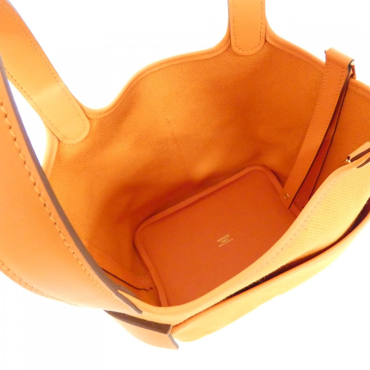 HERMES HERMÈS Picotin 083189CC Bag Swift Orange Swift Leather - Thumbnail 6