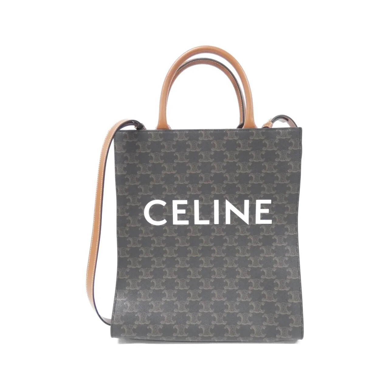 CELINE Cabas 191542BZK Handbag Canvas Black