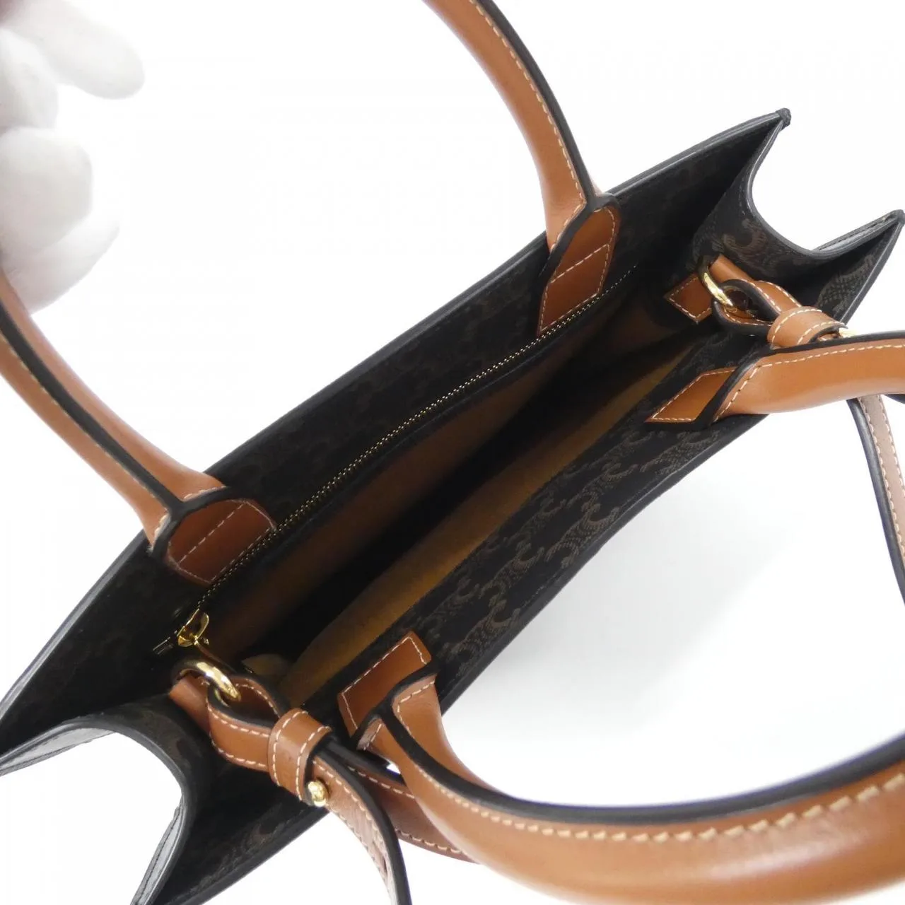 CELINE Cabas 191542BZK Handbag Canvas Black Canvas Rank A - Thumbnail 6