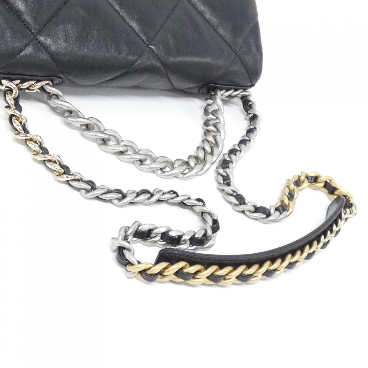 CHANEL Chanel 19 AS1161 Shoulder Bag Lambskin 黑色 羊皮 中古品A - 縮圖 6