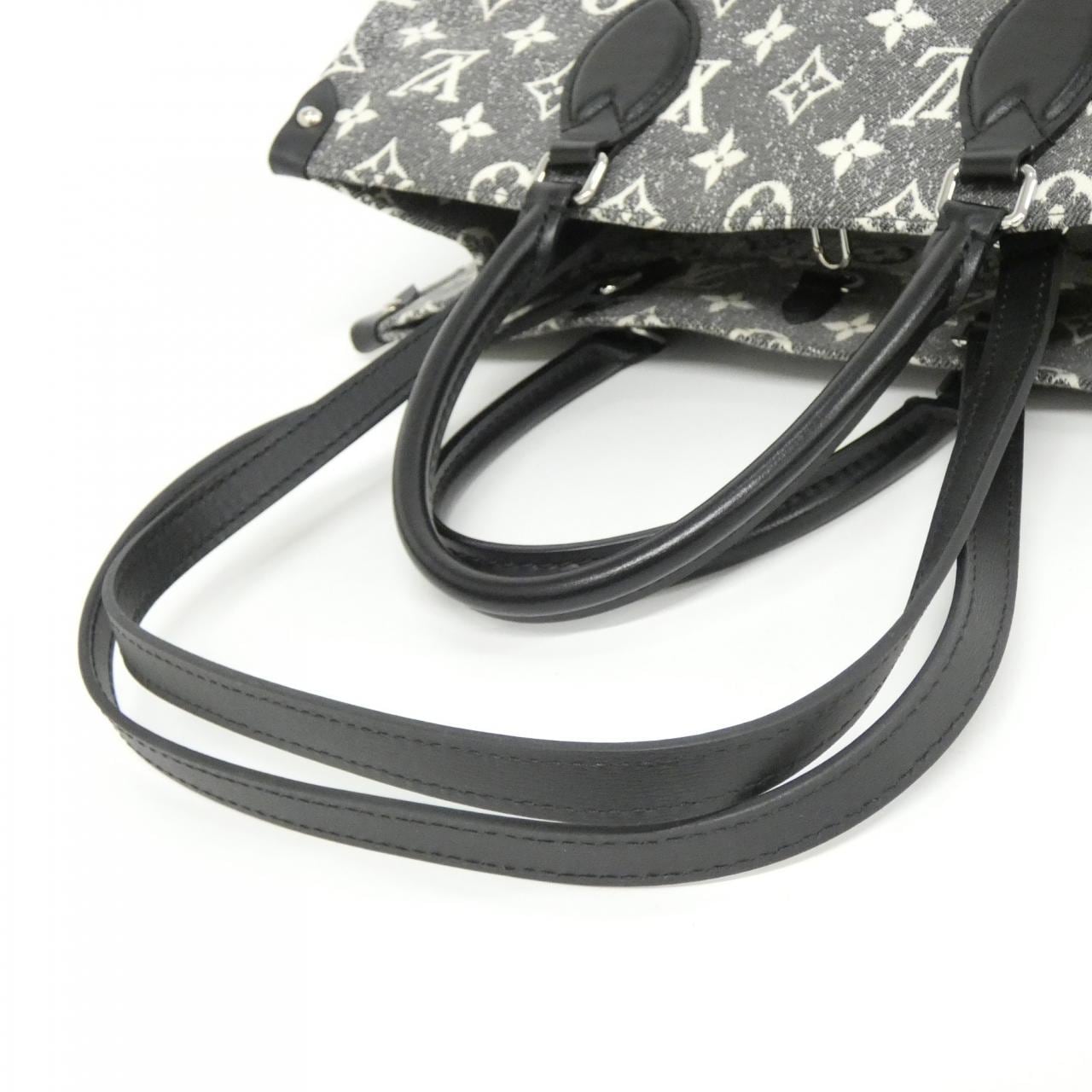 LOUIS VUITTON OnTheGo M46448 Bag Canvas 黑色 帆布 中古品A - 縮圖 7