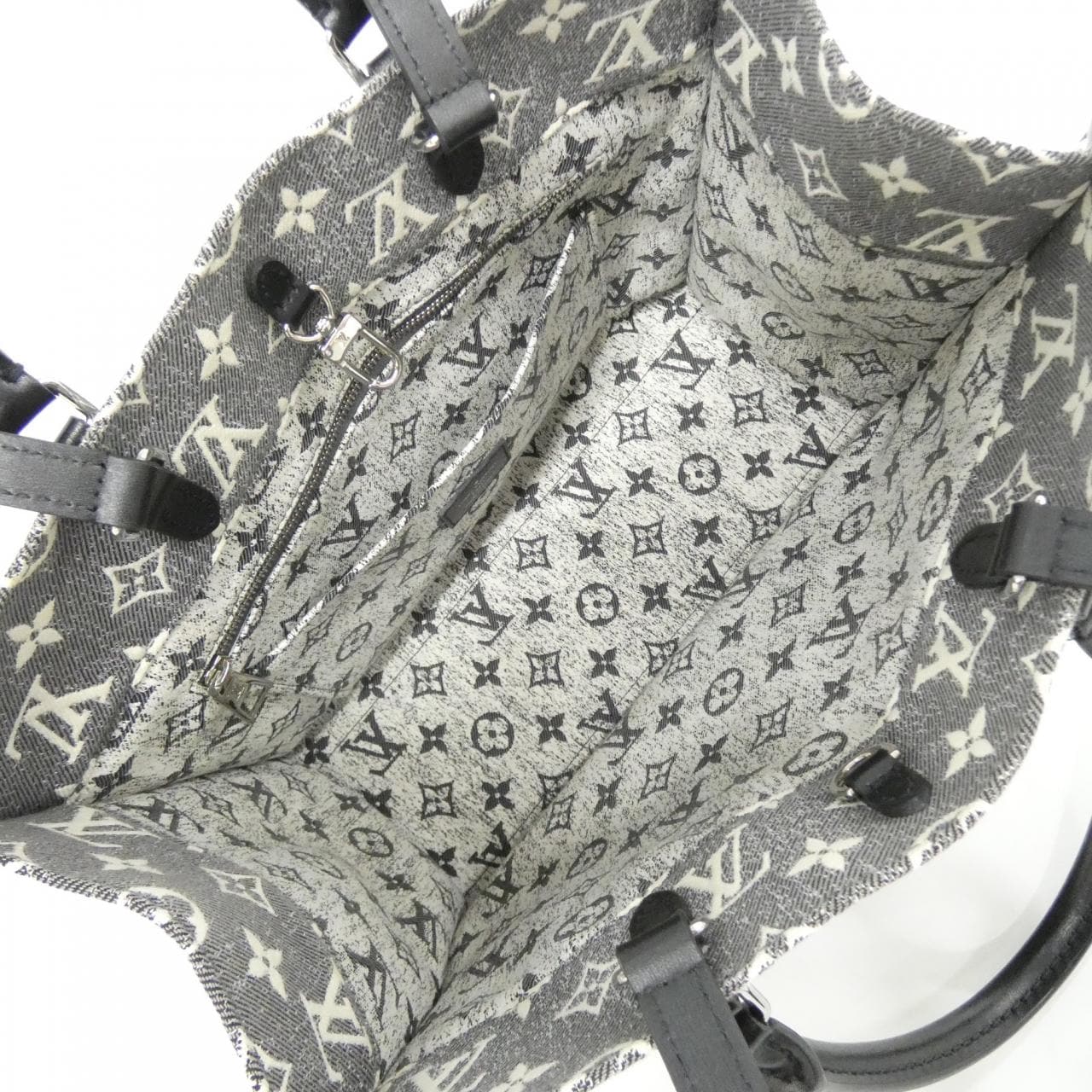 LOUIS VUITTON OnTheGo M46448 Bag Canvas 黑色 帆布 中古品A - 縮圖 8