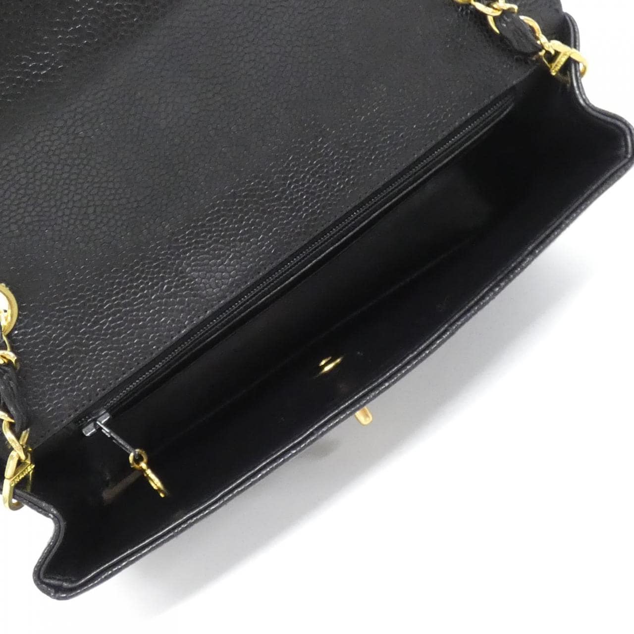 CHANEL Shoulder Bag Grained Calfskin 黑色 荔枝紋牛皮 中古品A - 縮圖 6