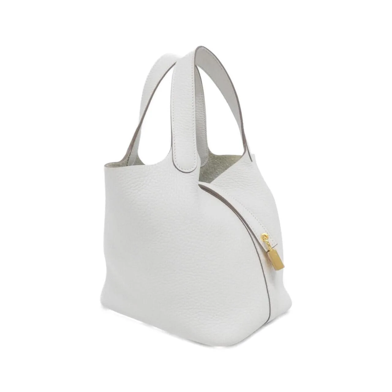 HERMES Picotin 056289CC Handbag Clemence Black