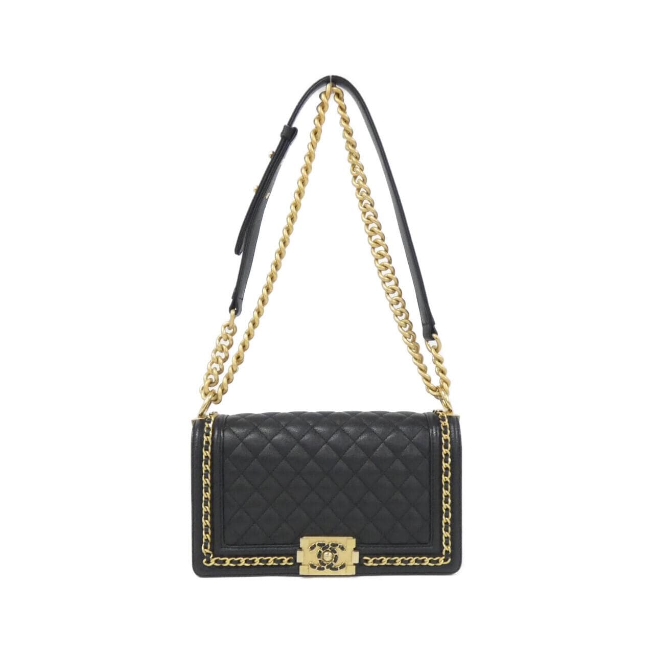 CHANEL Boy Chanel 67086 Shoulder Bag Grained Calfskin