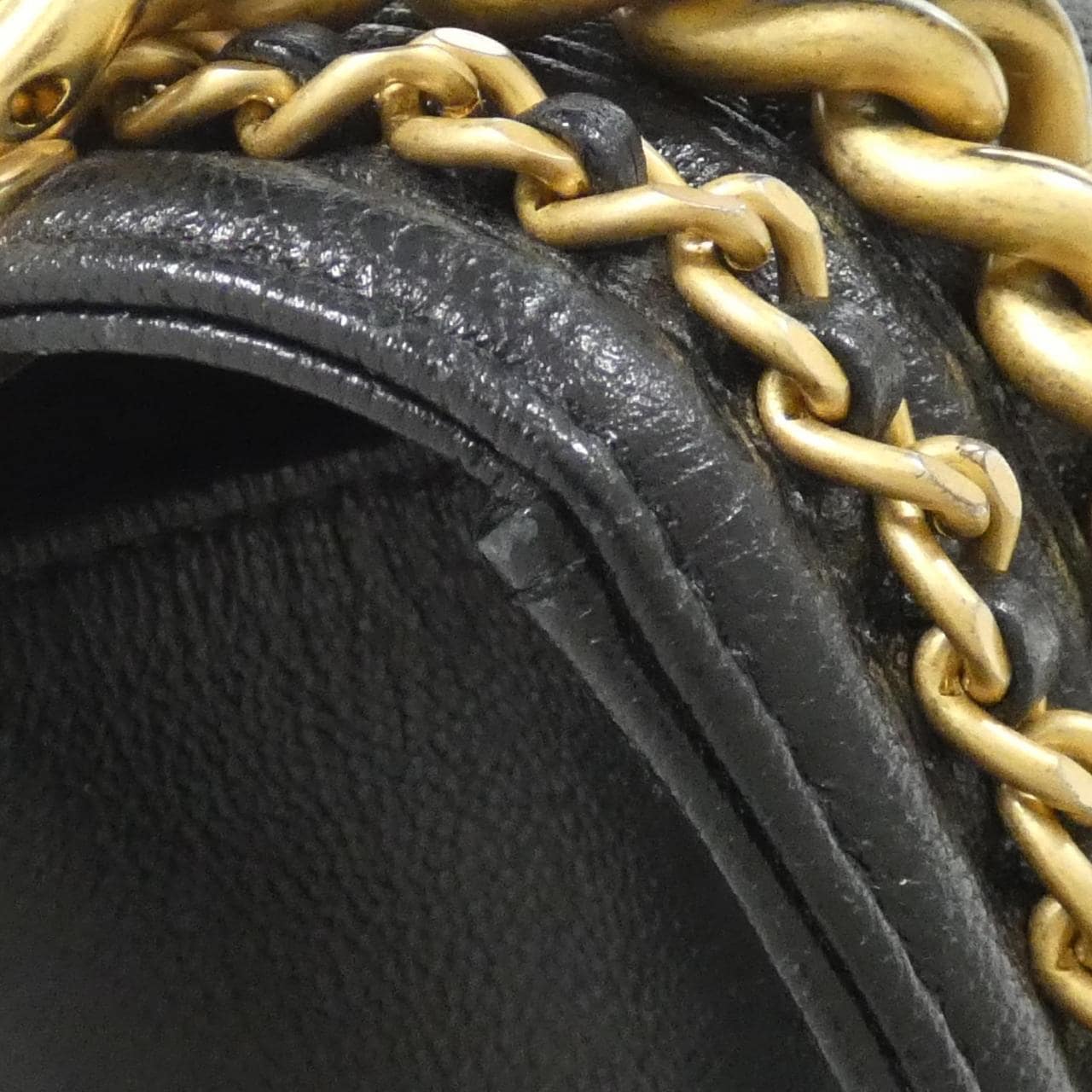 CHANEL Boy Chanel 67086 Shoulder Bag Grained Calfskin Black Grained Calfskin - Thumbnail 5
