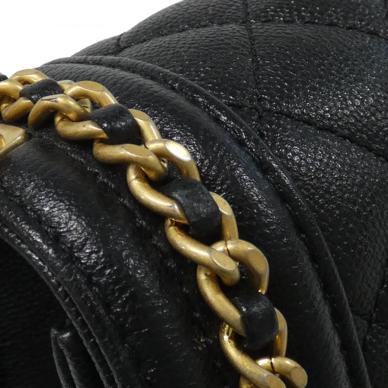 CHANEL Boy Chanel 67086 Shoulder Bag Grained Calfskin Black Grained Calfskin - Thumbnail 6