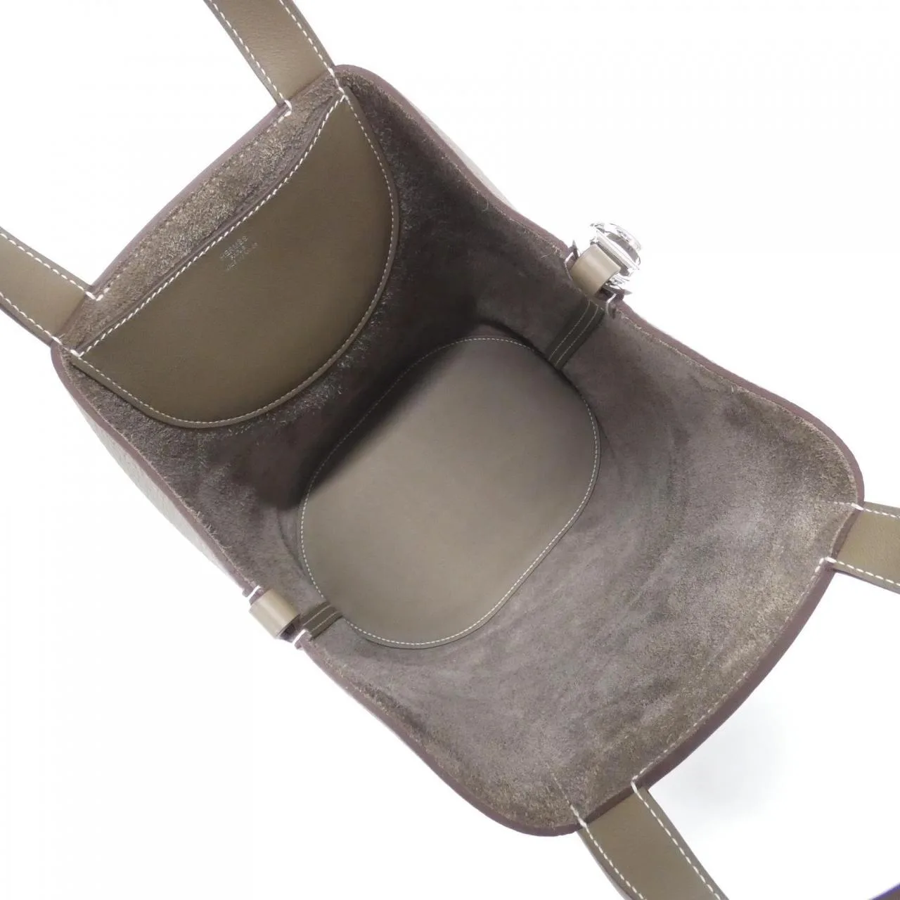 HERMES 084116CK Handbag Clemence Etoupe Clemence Leather - Thumbnail 6