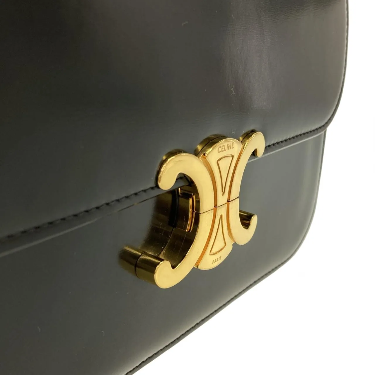 CELINE Triomphe 187363BF4 Shoulder 黑色 中古品A - 縮圖 5