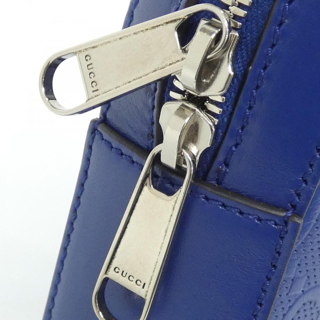 GUCCI 700431 1W3CN Shoulder Bag Leather 黑色 皮革 中古品A - 縮圖 4