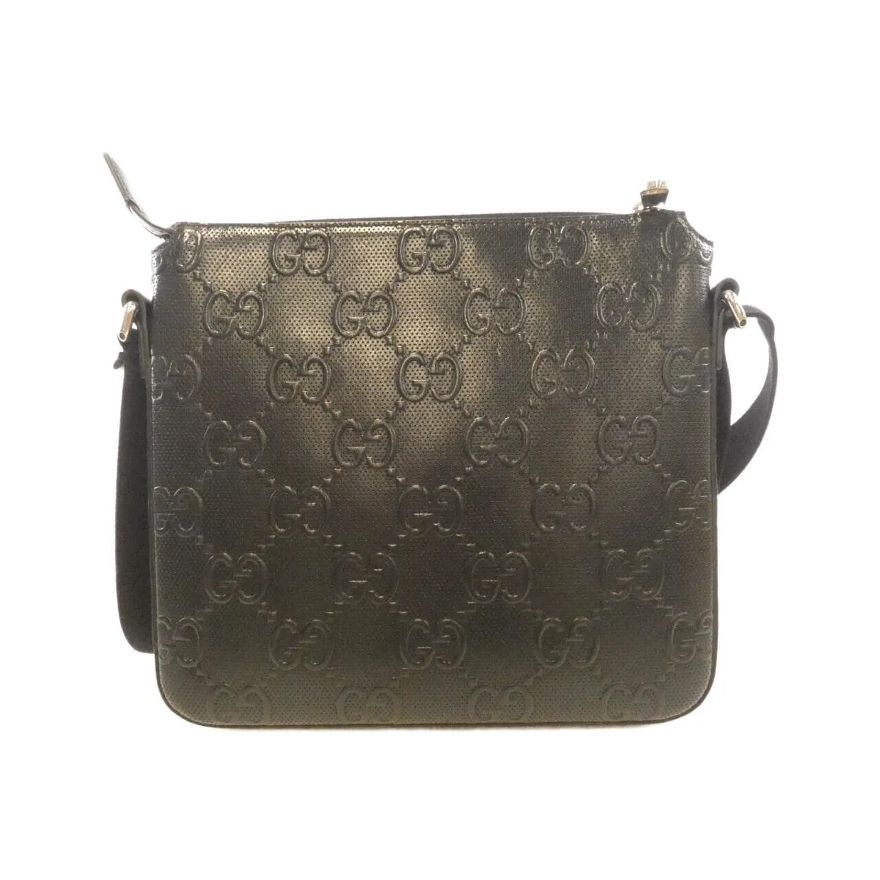 GUCCI 406410 1W3CN Shoulder Leather 黑色 皮革 中古品A - 縮圖 2