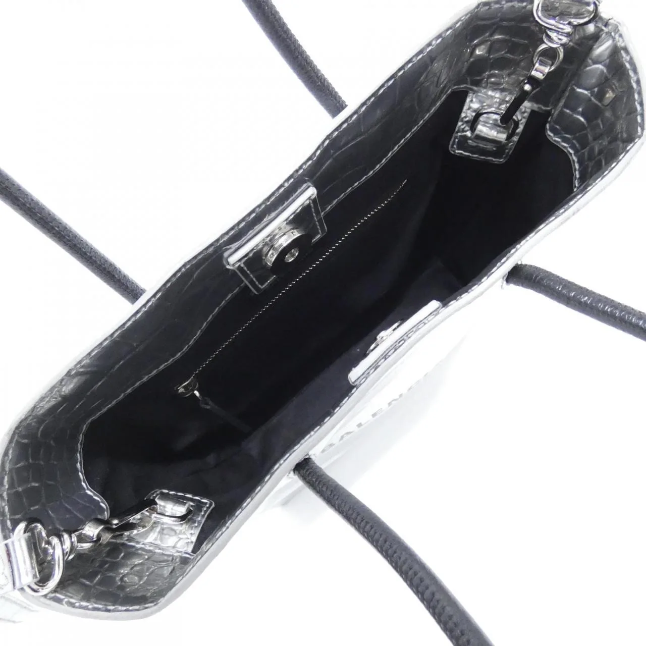 BALENCIAGA 597858 Tote Leather 銀色 皮革 中古品B - 縮圖 9