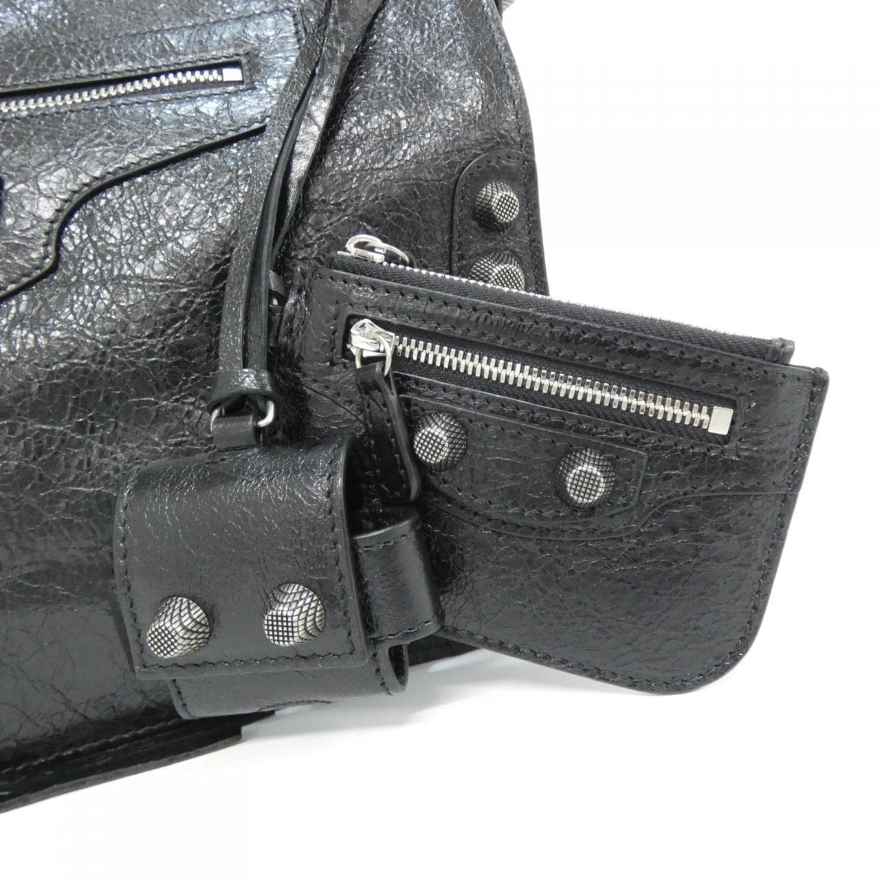 BALENCIAGA Le Cagole 719093 210KR Shoulder Bag Lambskin Black Lambskin - Thumbnail 4